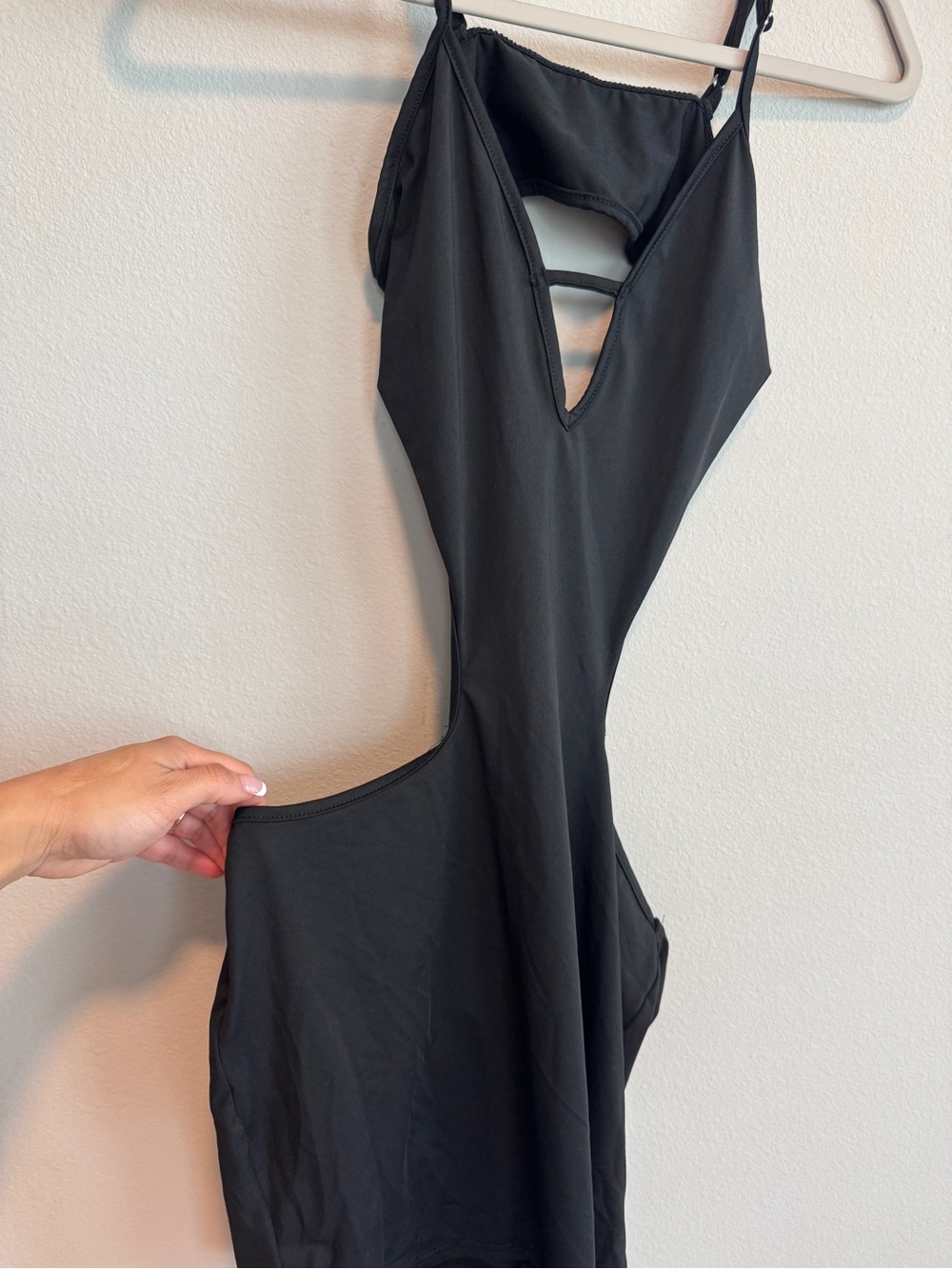 SHEIN Black Mini Dress with Cutout Details